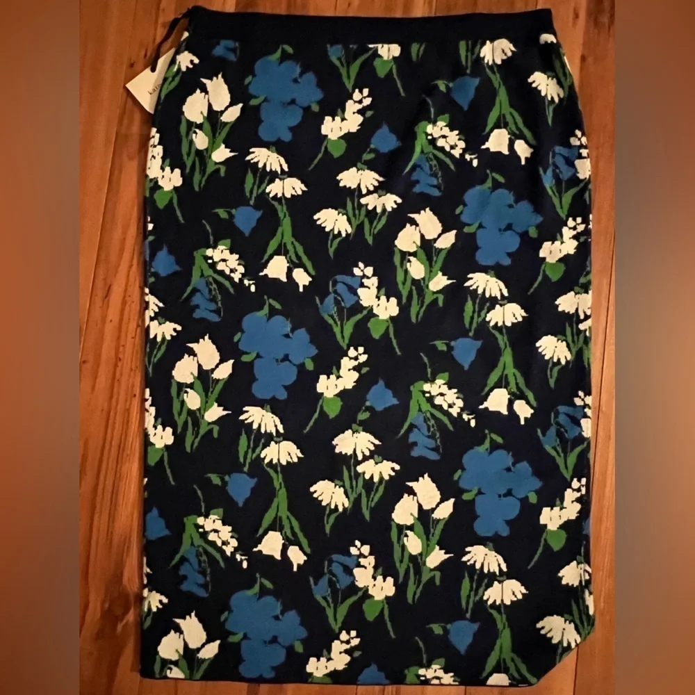 kate spade x Target Floral Midi Sweater Skirt in Blue and Green::NWT::